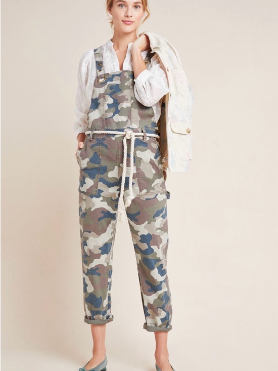 Anthropologie Denim - Anthropologie Camo Rope-Belt Overalls